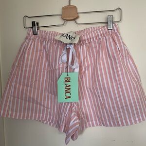 BLANCA Callie Shorts in Orange Stripe | S/M